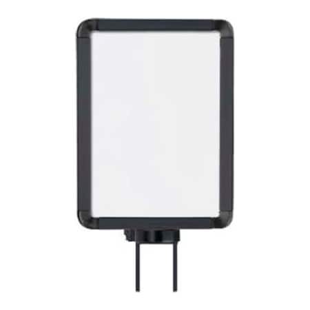 Lavi Industries Vertical Swivel Sign Frame, 8.5" x 11", For 7' Posts, Matte Black 50-1141SV-S/MB